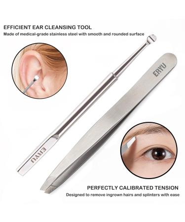 Eryu 5-Piece Stainless Steel Nail Clippers Set with Leather Travel Case - Professional Nail and Toenail Clippers for Thick Nails - Ideal Dad & Mom Gift - Brown - Buy Online on GoSupps.com