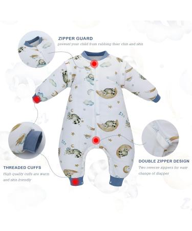 100% Cotton Baby Sleep Sack with Legs | Detachable Sleeves | Unisex Sleeping Bag for 3-12 Months | 2-Way Zipper & Button | Autumn & Winter Wearable Blanket (Magic Cloud XS) - Buy Online on GoSupps.com
