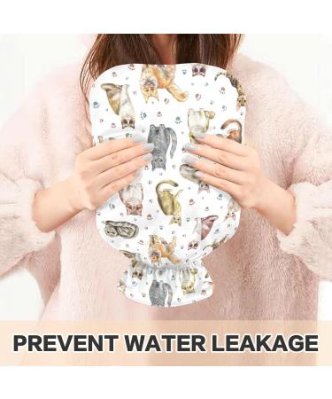 Hot Water Bottle 2L with Cute Cat Paw Print Cover for Pain Relief | Winter Hand & Feet Warmer - Buy Online on GoSupps.com