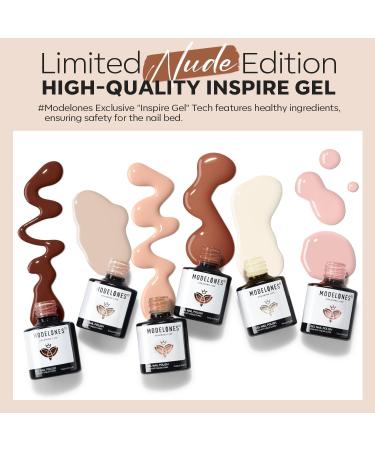 Modelones Gel Nail Polish 6 Colors Nude Gel Polish All Seasons Skin Tones Pink Neutral Brown Gel Polish Set Soak Off Gel Nail Kit Manicure DIY at Home Nail Art Salon Gift Nude Brown - Buy Online on GoSupps.com