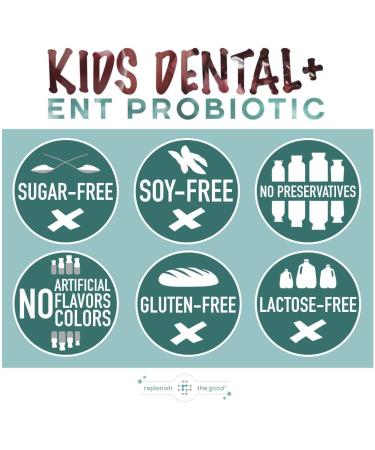 Replenish the Good Children's Dental Probiotic Chewables - Digestive & Immune Support - Oral Probiotics for Healthy Teeth and Gums Bad Breath & ENT Support - Cherry-Pomegranate Flavor (60 Count) - Buy Online on GoSupps.com