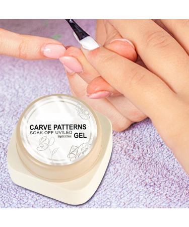  Poupangke 3D Nail Gel Solid Nail Gel Non-Sticky 3D Solid Nail Gel | 5G Dry White Manicure Supplies Easy for Sculpting and Building - Buy Online on GoSupps.com