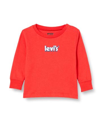 Levi's Kids Long Sleeve Cozy Tee Shirt Baby Boys 9 Months Tomato