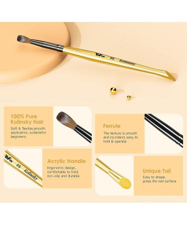 YaFex 100% Kolinsky Oval Acrylic Nail Brush Size 8 Professional Manicure Tool - Buy Online on GoSupps.com