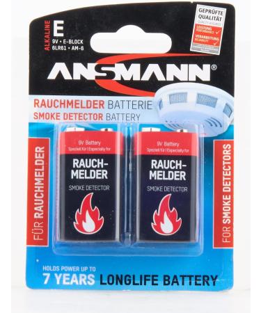 Ansmann 9V Alkaline Battery for Smoke Detectors - 2-Pack (1515-0006) | Reliable International Shipping - Buy Online on GoSupps.com