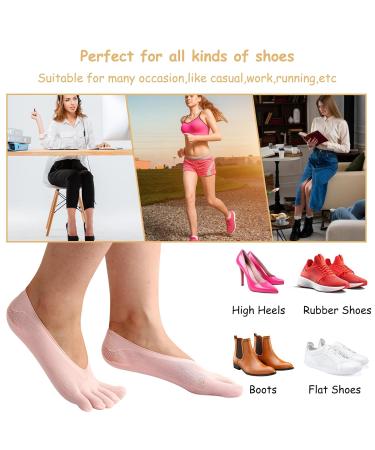 Buy 5 Pairs Women's Breathable Thin Toe Socks for Bunion Relief | Five Finger Orthopedic Compression & Separator Socks | Sizes 6-9 - Buy Online on GoSupps.com