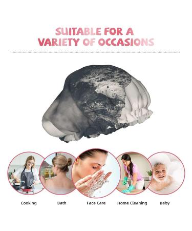 Foggy Mountains & Forest Printed Shower Cap - Waterproof & Fits All Head Sizes - Ideal for Women - Bath Cap for All Hair Textures - Buy Online on GoSupps.com