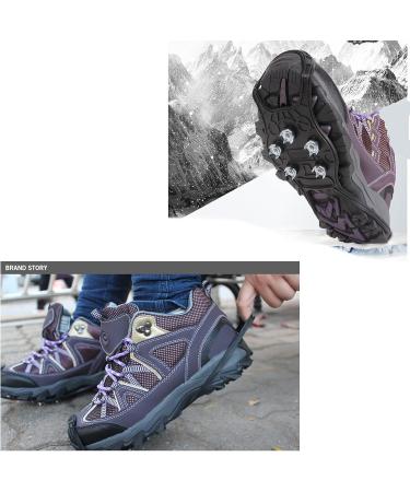 Winter Traction Cleats - Anti-Slip Ice Crampons for Boots and Shoes | Snow Grippers for Walking, Climbing, Hiking | Rubber Spikes, 2PCS for Men and Women - Buy Online on GoSupps.com