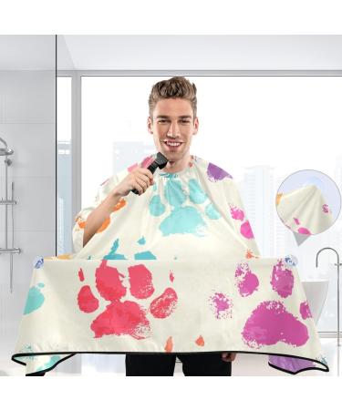 Waterproof Barber Cape - Cute Cat's Paw Pattern & Cheetah Haircut Bib for Men & Women | Unisex Hair Cutting Cape - Buy Online on GoSupps.com