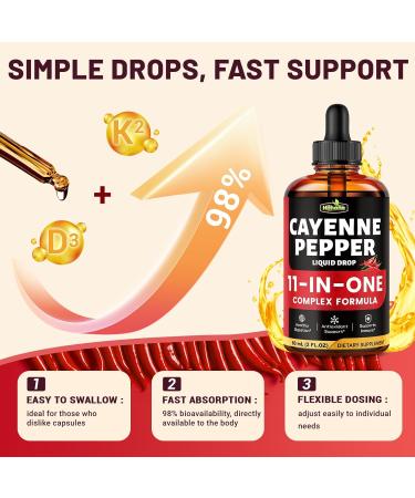 (2 Packs) 11-in-1 Cayenne Pepper Drops - Herbal Supplement with Hawthorn Beet Root & Cinnamom - Supports Healthy Digestion & Immune - 4 FL Oz original 2 Fl Oz (Pack of 2) - Buy Online on GoSupps.com