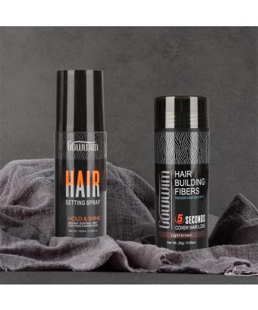 GOWWIM Hair Thickening Fibers Best 2-in-1 Kit Set Keratin Hair Building Fibers&Hair Fiber Locking & Setting Hold Spray Instantly Cover Sparse Hair Areas (Black) - Buy Online on GoSupps.com