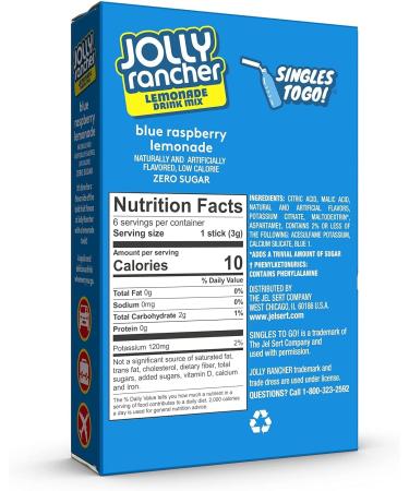  subject Jolly Keto Sensations: Low Carb Zero Sugar Drink Mix - Pack of 2 box - 2 box of ea Jolly Blue Raspberry Lemonade Ranchers Bundle- 12 Single Servings - Sugar Free Drink Mix - Comes with 2 Paper Straws and 1 Exclusive PALiSOL CREATiONS Stickers - Buy Online on GoSupps.com