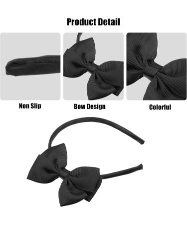 VOCOSTE Bow Headband Fashion Cute Polyester Hairband for Teenager Black 5.9x4.4 Inch - Buy Online on GoSupps.com