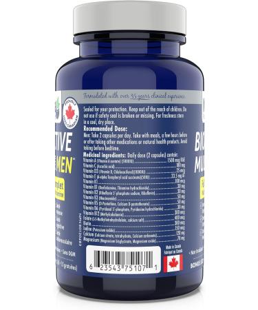 60 vcaps Bioactive Multi for Men Full Spectrum Multivitamin Formula Made in Canada (60 vcaps) 60 count (Pack of 1) - Buy Online on GoSupps.com