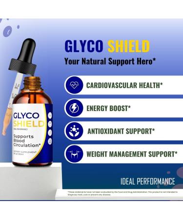 Glyco Shield Drops Glyco Shield Blood Formula Support Supplement Drops - Maximum Strength All Natural Healthy Circulation Stable Levels & Overall Health Advanced GlycoShield Reviews (1 Pack) - Buy Online on GoSupps.com