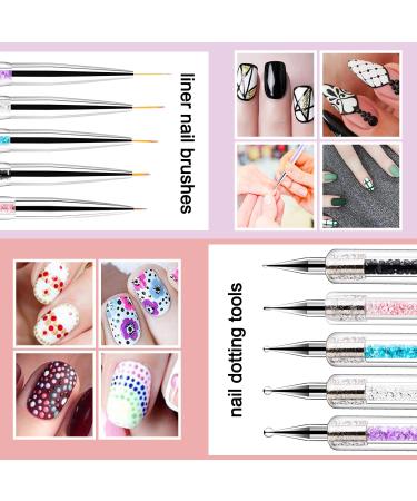 SILPECWEE Nail Art Brush Set - 10pcs Dotting, Detail, Liner Brushes for Acrylic Nail Design - Buy Online on GoSupps.com