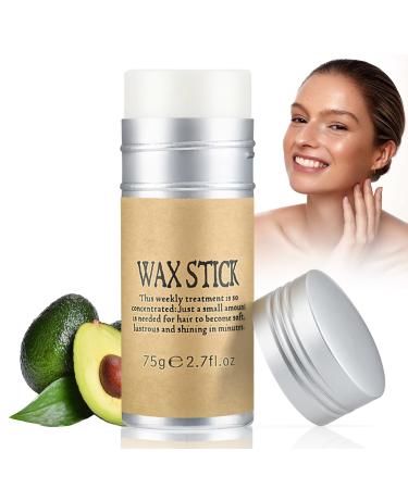 Hair Wax Stick Smooth Hair Wax Stick Hair Wax Stick Hair Styling Pomade for Natural Hair Broken Hair and Wigs Makes Hair Look Neat and Tidy (75g)
