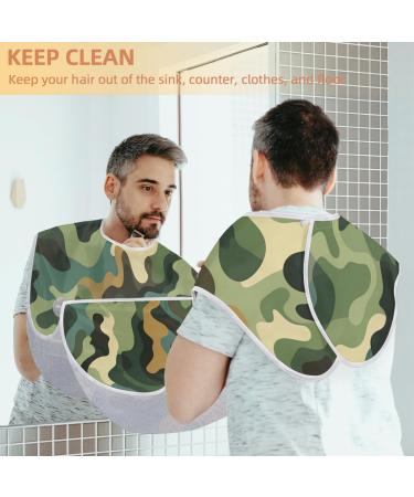 Beard Bib Apron - Camouflage Hair Catcher for Men | Perfect Father's Day & Christmas Gift with 2 Suction Cups - Buy Online on GoSupps.com