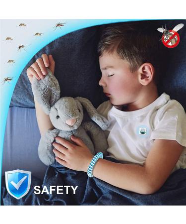 12 Pack Natural Mosquito Repellent Bracelets with Waterproof Wristbands and 60 Pcs Stickers for Kids & Adults - Lasts Up to 350Hrs - Red, Pink, Green, Blue, Dark Blue, Black - Buy Online on GoSupps.com