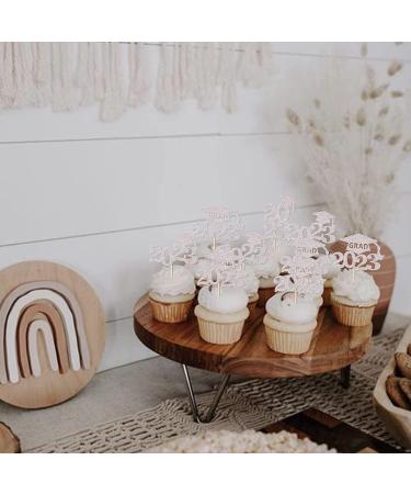 Pack of 24 Graduation Cake Decorations Cupcake Toppers Graduation Cake Decorations Cake Toppers for Graduation Party Silver - Buy Online on GoSupps.com
