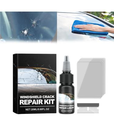 Car Windshield Crack Repair Kit Car Windshield Crack Repair Fluid Windshield Repair Kit for Chips and Cracks Car Glass Repair Glue Scratch Chip Cracks Repair Kit (1 Set)