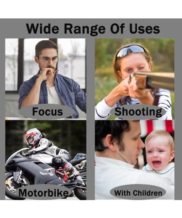 Silicone Ear Plugs for Sleeping, Concerts, Shooting Range, Motorcycles - Noise Cancelling & Reusable - S M L Sizes - Bright Black Case - Buy Online on GoSupps.com