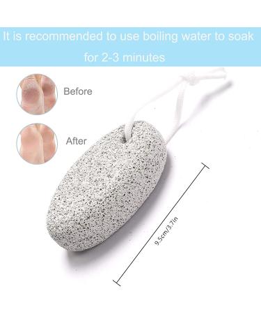Pumice Stone 2-Pack for Feet and Hands - Callus Remover & Exfoliation Tool - Borogo Natural Lava Pedicure - Buy Online on GoSupps.com