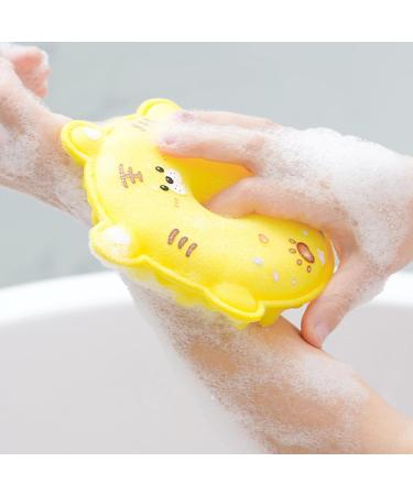 Mxshc Children's Bath Sponge - Scrubber Sponge Bath Ball for Kids | Highly Absorbent Scrubber Cleaning Tool for Dormitory Travel Hotel Bathroom and Home Yellow - Buy Online on GoSupps.com