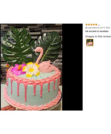 Mity Rain 7pcs Flamingo Cake Toppers - Hawaiian Luau Cake Decorations - Buy Online on GoSupps.com