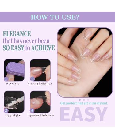 EARLMONI Extra Short Coffin Nail Tips Set - 432 Pieces Full Cover Prepolished Artificial 12 Sizes Soft Gel Nail Tips with Glue Nail File Cuticle Pusher XS Extra Short Coffin Nail Tips - Buy Online on GoSupps.com