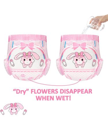 LittleForbig Adult Printed Diaper 2-Pack - Baby Usagi Pink XL (48-56) - Buy Online on GoSupps.com