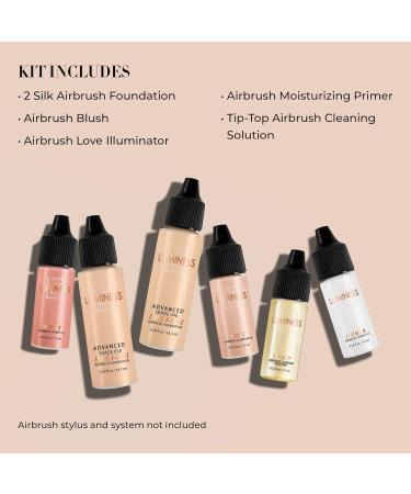 Buy Luminess Silk 4-in-1 Airbrush Foundation Makeup Starter Kit | Medium Coverage 6-Piece Set - International Shipping Available - Buy Online on GoSupps.com
