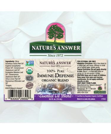 Nature's Answer Organic Essential Oil Blend - Aroma Defense Immune Support, 0.5 oz - Buy Online on GoSupps.com