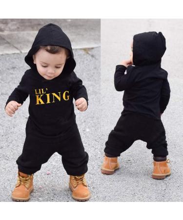 Boys Camo Letter T Pants Set Hoodie Outfit | Baby Boy Clothes | Birthday Outfit | Black 12-18 Months - Buy Online on GoSupps.com
