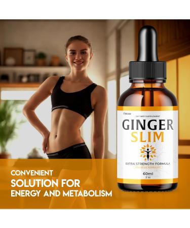 Ginger Slim Drops GingerSlim Droppers Supplement Official Premium Formula Ginger Slim All Natural Liquid Support Advanced Maximum Strength Formula Healthy Wellness Drops Reviews Made in USA (2 oz) - Buy Online on GoSupps.com
