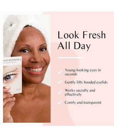 Wonderstripes Invisible Eyelid Tape - Skin-Friendly Eye Lift Strips for Droopy/Hooded Eyes - 64 Medium Silicone Strips (0.16 x 1.02 inch) - Buy Online on GoSupps.com