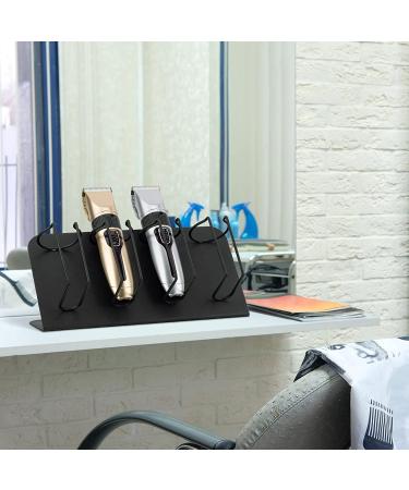 Noverlife 4-Slot Hair Clipper Holder for Barber Station | Tabletop Hair Trimmer Storage Rack | Electric Hair Clipper Stand Shelf | Metal Steel Beard Shaver Rack for Salon Hairstylist - Black - Buy Online on GoSupps.com