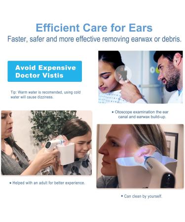 BOCOOLIFE Electric Ear Irrigation Kit with 30 Soft Replacement Tips and Otoscopic Set - 5 Sized Speculas for Earwax Removal System - Buy Online on GoSupps.com