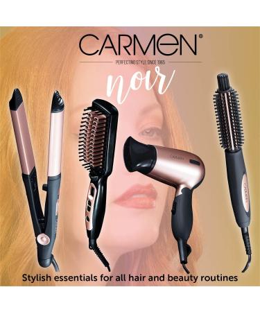 Carmen C81054 Noir Hair Straightener with Ceramic Plates and Anti Tangle 360 Swivel Cord - Black & Rose Gold - Buy Online on GoSupps.com