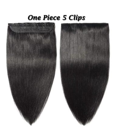 Shop UK Fashion: 100% Remy Real Hair Clip-In Extensions - Thick Weft Smooth 60cm/105g - Color 01 Black - Buy Online on GoSupps.com
