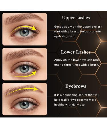 OUKEYA Eyelash Growth Serum - Longer Thicker Lashes & Brows, Hypoallergenic Formula, Safe & Non-Irritating | 1-Pack - Buy Online on GoSupps.com