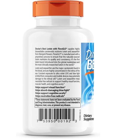 Buy Doctor's Best Lutein 20 mg with FloraGlo - 60 Softgels for Eye Health - Buy Online on GoSupps.com