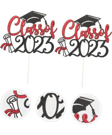 INOOMP 24 Pcs 2023 Graduation Arrangements Class of 2023 Happy Graduation Congrats Grad Glitter Graduation Topper Graduation Party Graduation 2023 Grad Party Decoration Paper Cake - Buy Online on GoSupps.com