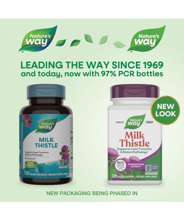 Nature's Way Milk Thistle Supports Liver Function & Detox Pathways* 175 mg Milk Thistle Seed Extract Standardized to 80% Silymarin per Serving Vegan 120 Capsules (Packaging May Vary) 120 Count (Pack of 1) - Buy Online on GoSupps.com