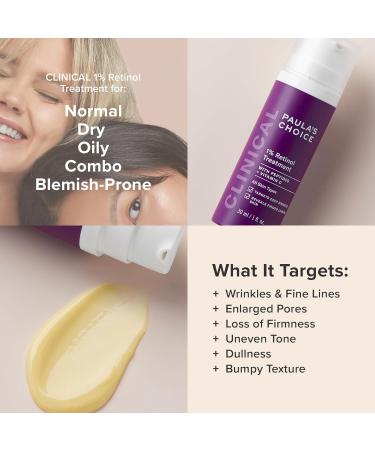 Paula's Choice CLINICAL 1% Retinol Treatment Cream with Peptides  Vitamin C & Licorice Extract  Anti-Aging & Wrinkles  1 Ounce - Buy Online on GoSupps.com