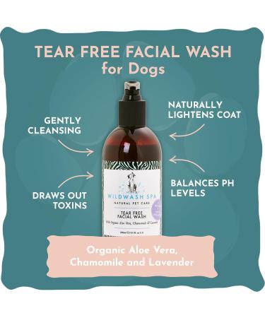 WildWash Spa Tear Free Facial Wash 300ml - Dog Facial Wash for Clean & Healthy Paws Safe & Effective No Harsh Chemicals Made with Natural Ingredients - Buy Online on GoSupps.com
