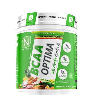 Nutrakey BCAA Optima Post Workout Recovery Complex, No Sugar, No Carb, Recovery Aid, Fruit Punch Fruit Punch 15.5 Ounce (Pack of 1)