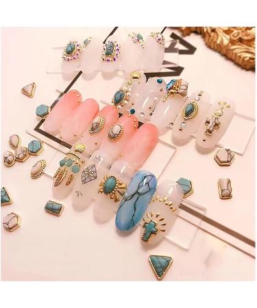 50PCS Turquoise Nail Charms - 3D Nail Art Supplies & Accessories for Manicure DIY - Buy Online on GoSupps.com