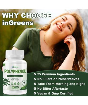 25-in-1 Polyphenols Supplement 2000MG Powerful Antioxidants & Polyphenol for Age Defense Polyphenol Superfood Quercetin Resveratrol Plant-Based & Energy Immune Support 60 Capsules 60 Count (Pack of 1) - Buy Online on GoSupps.com