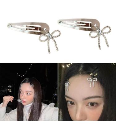 XANHOY Elegant Silver Bowknot Hair Clip Charm Distinctive Hair Clip with Unique Zircon Bowknot for Fashion forward Individuals - Buy Online on GoSupps.com